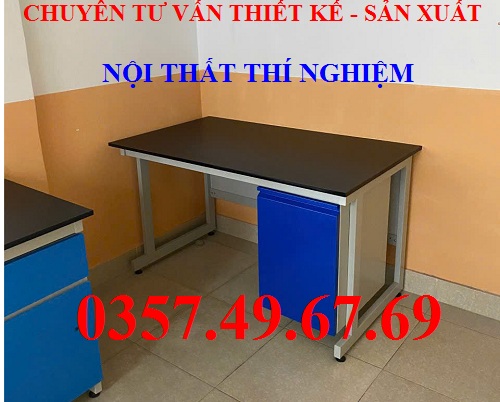 Bàn Thí Nghiệm Áp Tường Có Hộc 1m2 BAT-H01