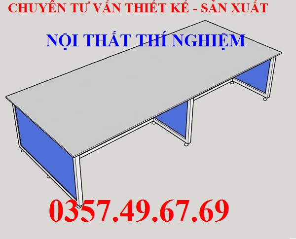 Bàn Thí Nghiệm Trung Tâm 3m6 Không Hộc BTN-TT-03